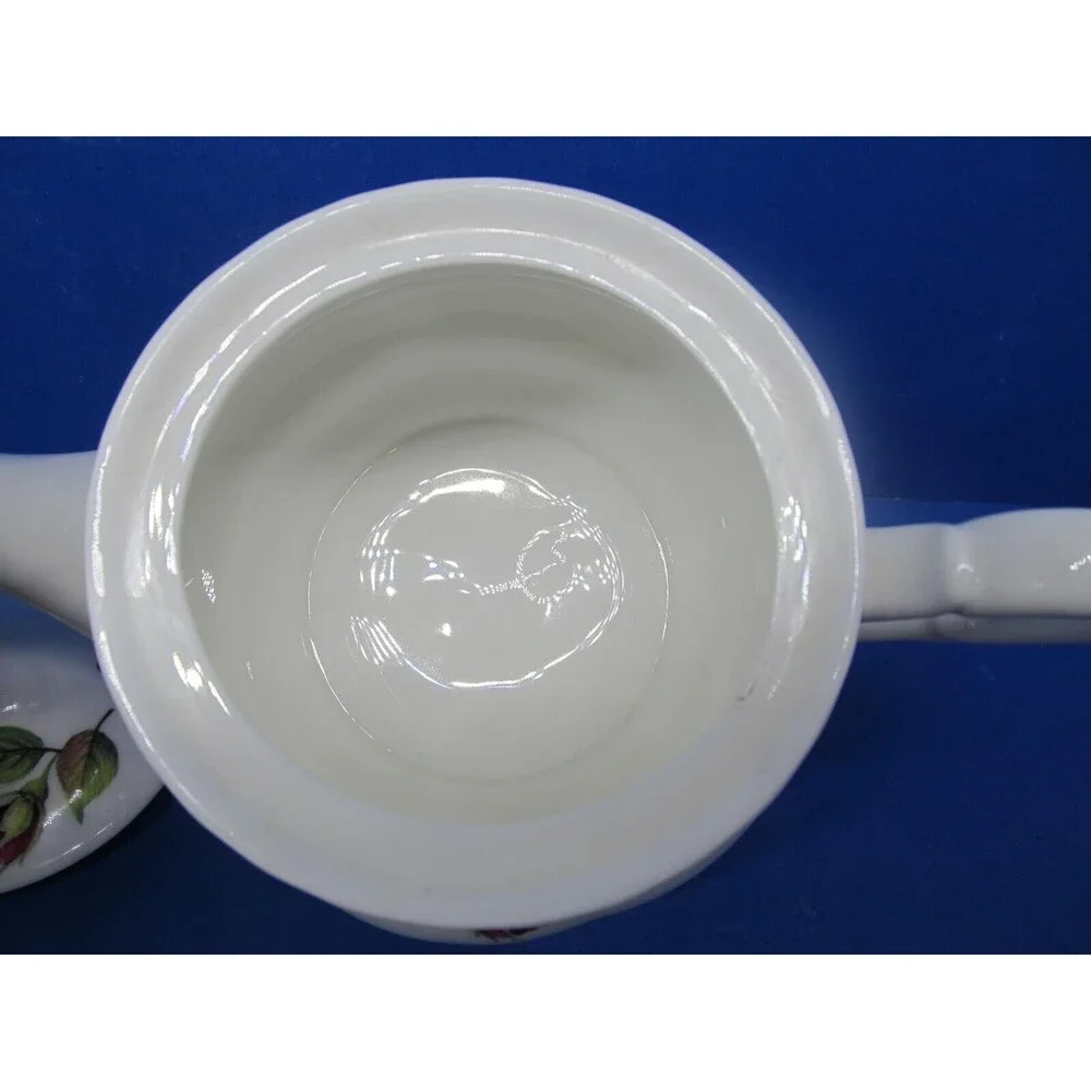 Roy Kirkham Garden Rose Teapot And 2 Tea Cups Excellent